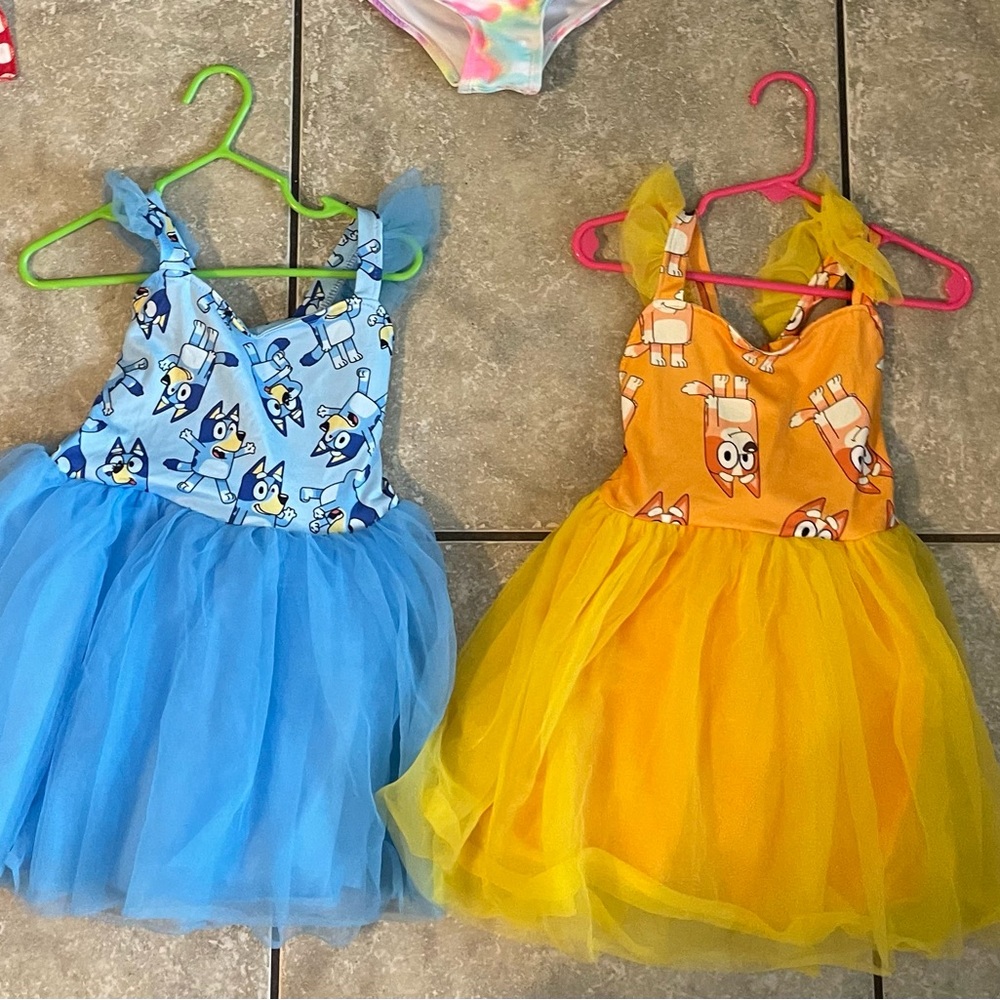 Bluey and Bingo tutu dresses 2T NWOT